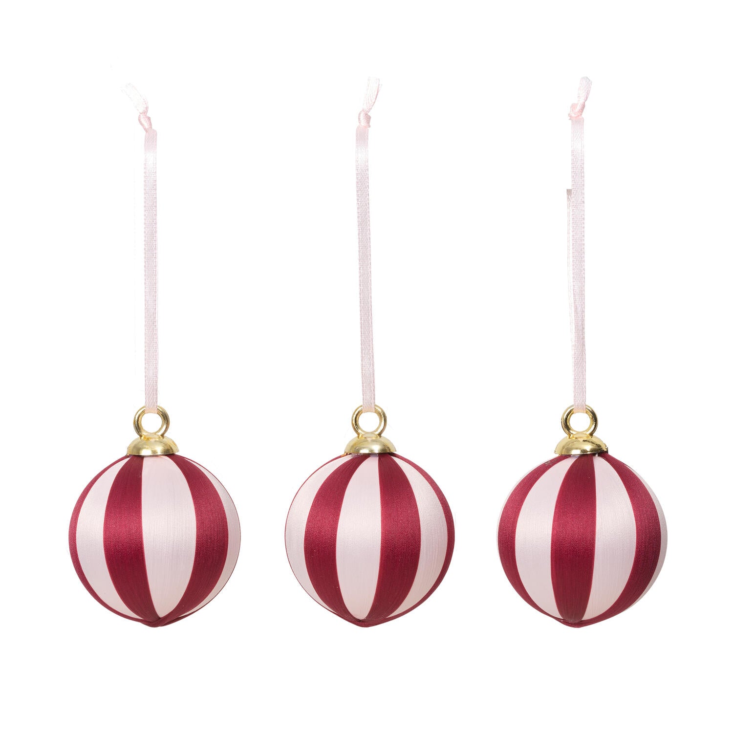 Joy Julekugler - Deep Red/Soft Pink